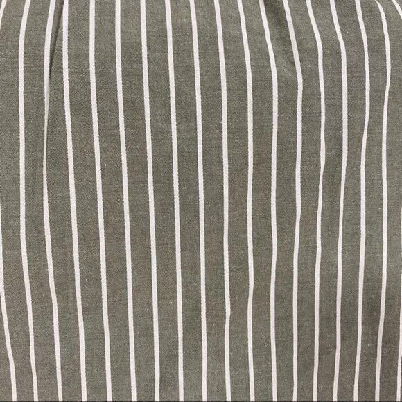 5/$20 Lush Green White Stripe Off the Shoulder Cotton Blouse Top Bows Sz XS - Picture 3 of 10